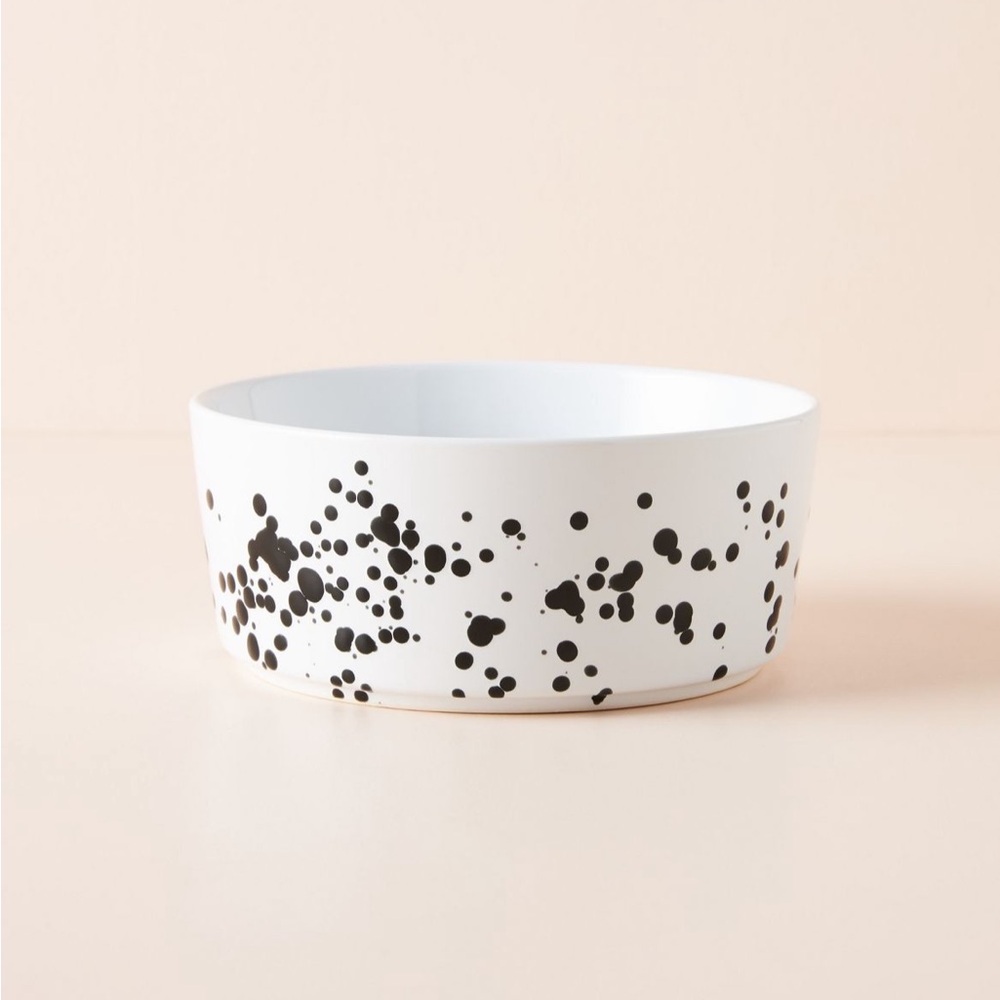 New Anthropologie Splash Wave Dog Bowl